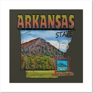 Distressed Arkansas Posters and Art